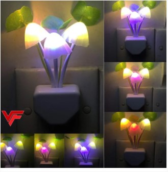 Automatic Sensor Light Night Color Changing Romantic Flower LED Night Lights Flower Mushroom Lamp Bedroom kids room Home LED Mushroom Night Light Lamp with Sensor LED Night Lights